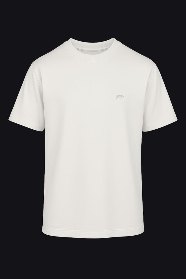 Camiseta marfil oso bordado