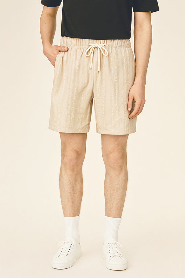 Short tejido beige