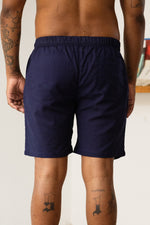 Short lino azul