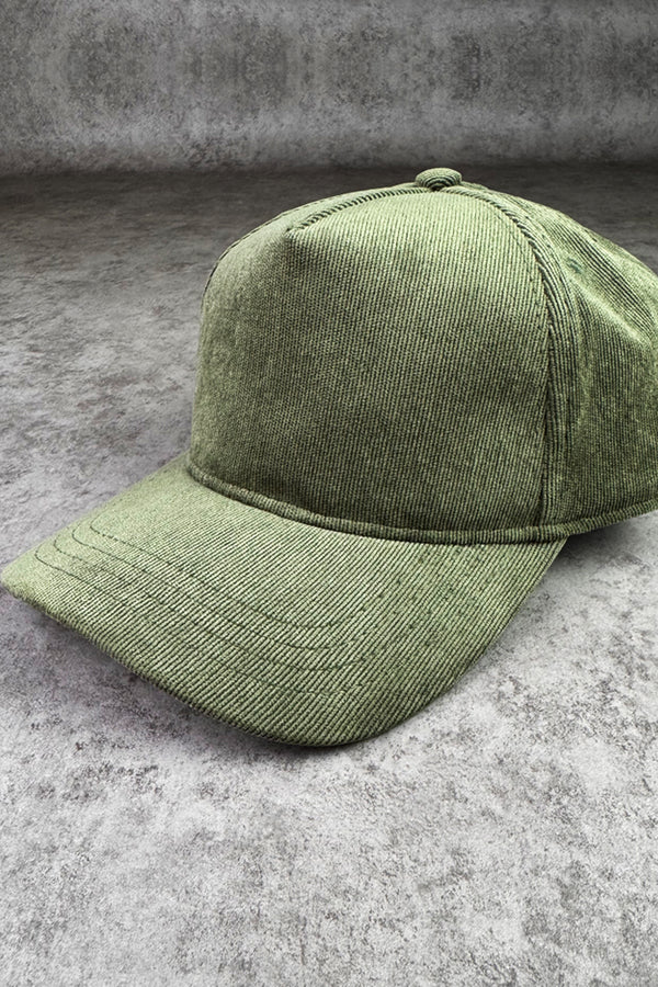Gorra corduroy verde oliva