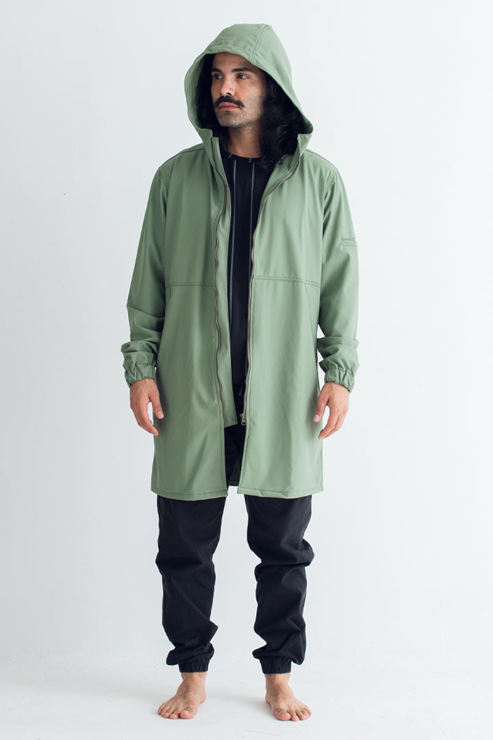 Impermeable largo verde